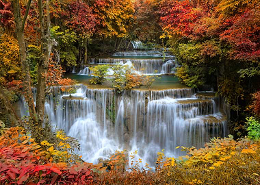 Huai Mae Khamin Waterfall