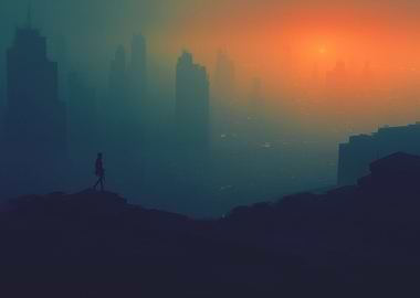 Atmospheric Dystopian City