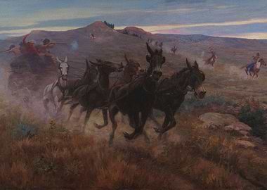 Indians Attack Stagecoach