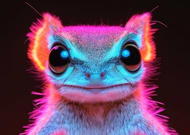 insect lit by neon lights