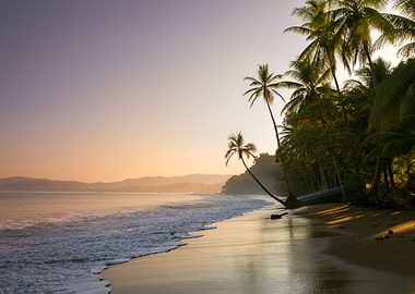 Beach sunset Drake Bay