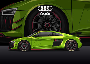 audi r8 green
