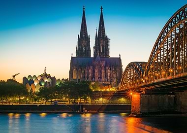 Nightfall in Cologne