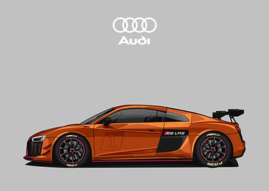 audi r8 orange