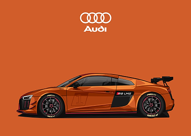 audi r8 orange