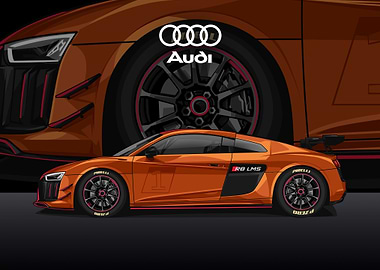 audi r8 orange