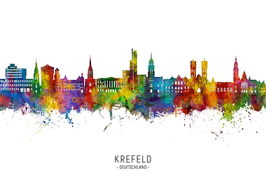 Krefeld Germany Skyline