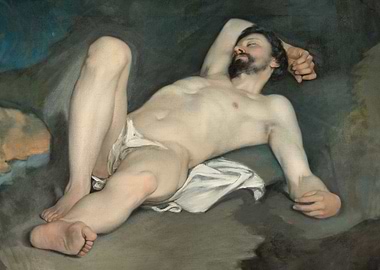 Reclining male nude