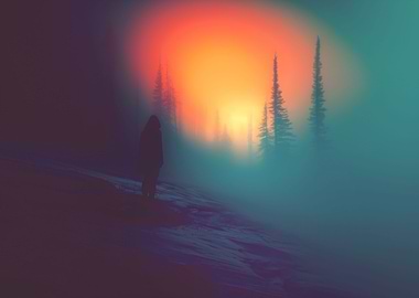 Atmospheric Snow Forest