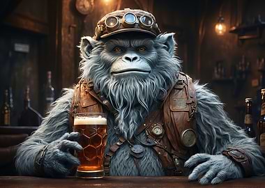 Steampunk Craft Beer Yeti