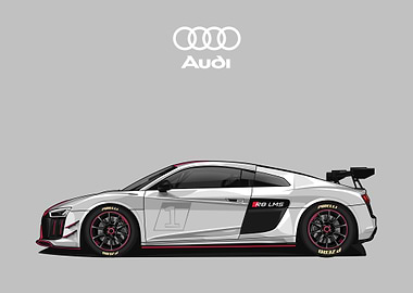 audi r8 white