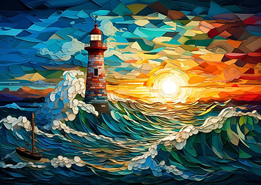 lighthouse in the storm