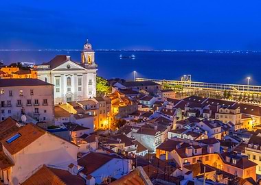 City of Lisbon by Night