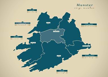Munster Ireland map