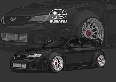 subaru impreza wrx black