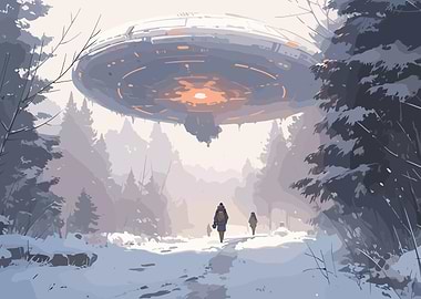 Snow Fantasy Alien Ship