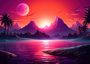 Tropical Sunset Mirage