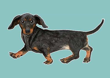 Black and tan dachshund