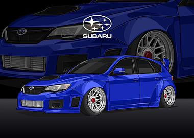 subaru impreza wrx blue