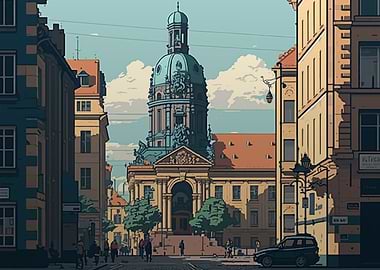 Dresden City Pixel Art