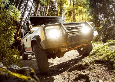 Off Road 4x4 Car in Forest