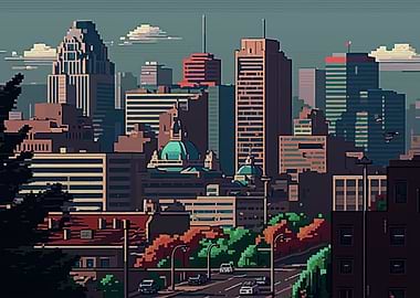 Montreal City Pixel Art
