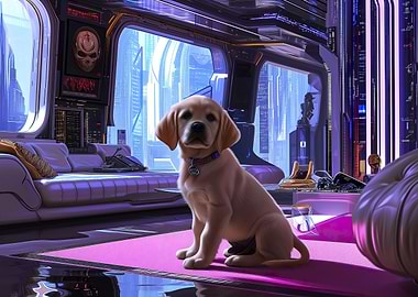 Cyberpunk puppy