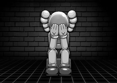 Black and white kaws