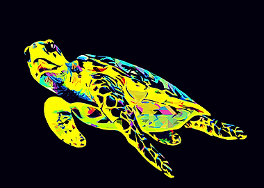Turtle pop art