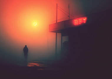 Moody Neo Noir Fog Art