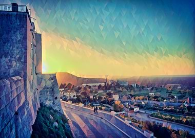 Ostuni village at sunset