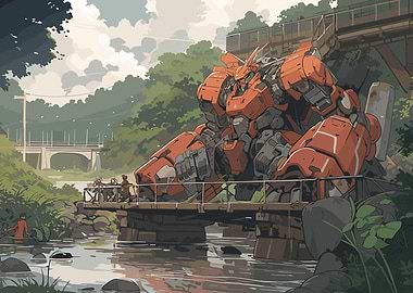 Anime River Mecha Fantasy