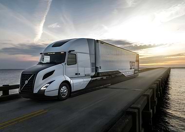 Volvo Truck sunset