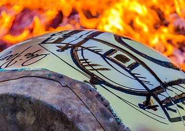 Candombe drum being temper