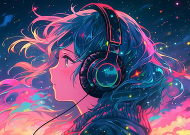 Headphones girl