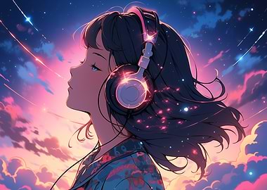 Headphones girl