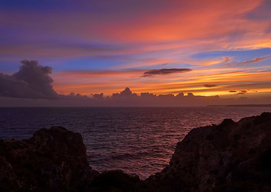 Algarve Coast At Sunset