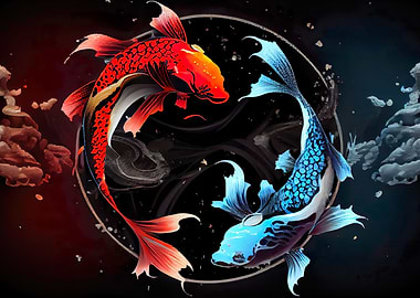 Koi Fish Yin Yang