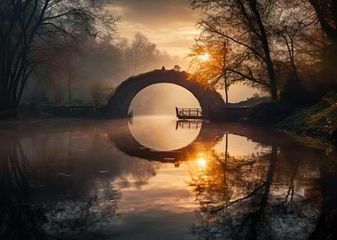 Sunset Serenity Bridge