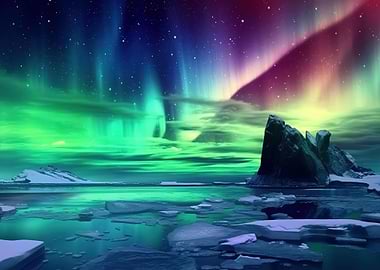 Northern Lights in Winter