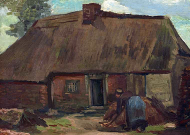 Cottage with Peasant Woman