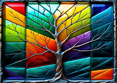 Color Tree Life Peace Zen