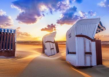 sunset at the baltic sea