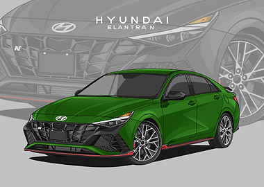 hyundai elantra n green