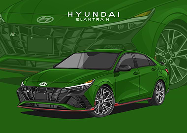 hyundai elantra n green