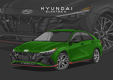 hyundai elantra n green