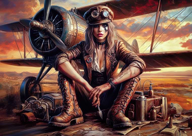 Sexy Steampunk Pilot