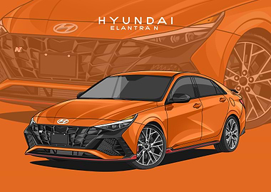 hyundai elantra n orange