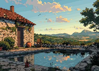 Rustic House with pool