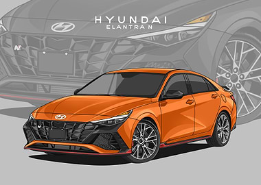 hyundai elantra n orange